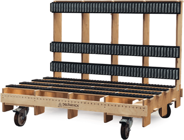 Flat Glass Brush Cart, standard height